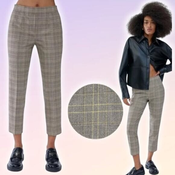 BABATON Aritzia Conan Plaid Dress Pant Sz 2 - Picture 1 of 7